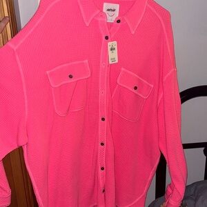 Hot Pink Aerie Shacket